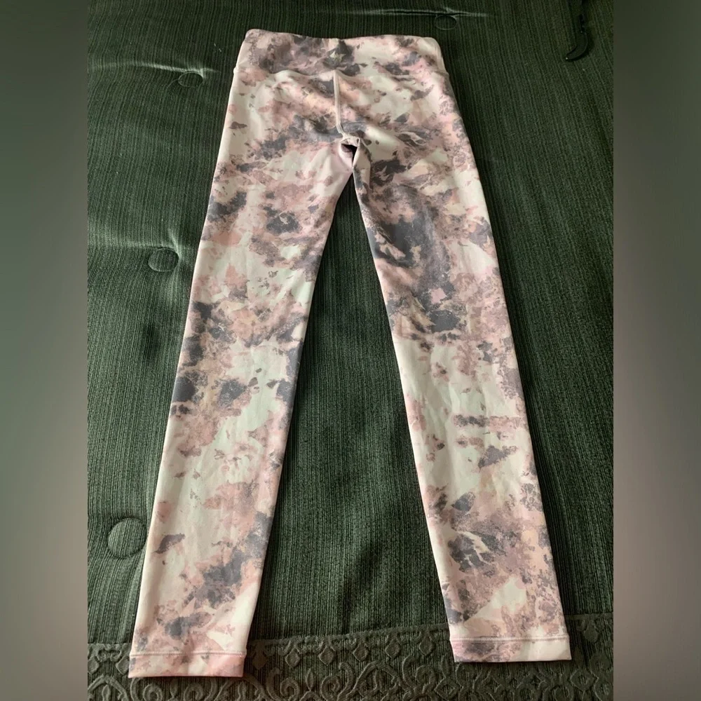 Athleta High Rise Chit Chat Tight Leggings Pink Tie-Dye Size 14 Extra Large